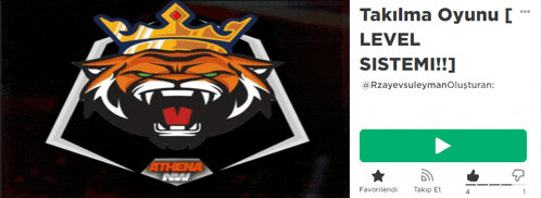 a picture of a tiger with a crown and the words takilma oyunu