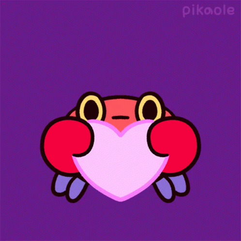 Heart Broken Crabby Crab GIF - Heart Broken Crabby Crab Pikaole GIFs