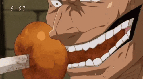 a close up of a man 's mouth with the time 9:07