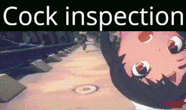 a poster that says cock inspection with a cartoon character