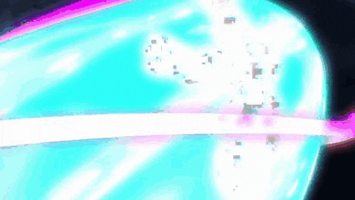 a blue and purple light is coming out of a hole in the sky .