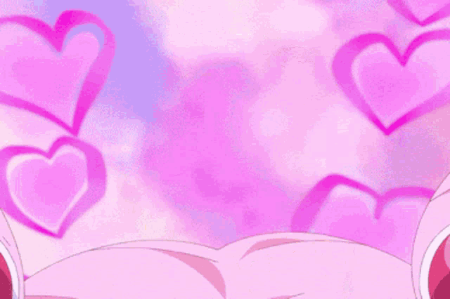 a girl with pink hair is wearing a pink sailor uniform