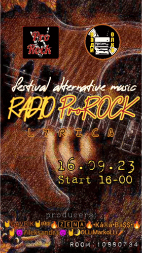 a poster for festival alternative music rado pro rock l.m.r.i.c.a.