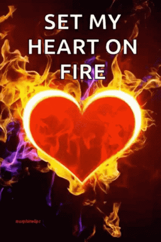 Love Hearts GIF - Love Hearts Flaming GIFs