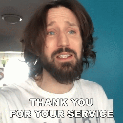 Thank You For Your Service Josh Sundquist GIF - Thank You For Your Service Josh Sundquist Thanks For Serving GIFs