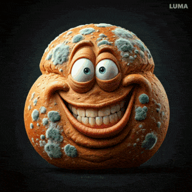 a cartoon illustration of a mushroom with a big smile
