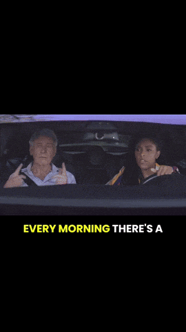 a man and a woman in a car with the words my girlfriend 's four-post bed