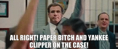 Yankee Clipper Paper Bitch GIF - Yankee Clipper Paper Bitch The Other Guys GIFs