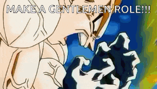 a cartoon of a man with the words make a gentleman role
