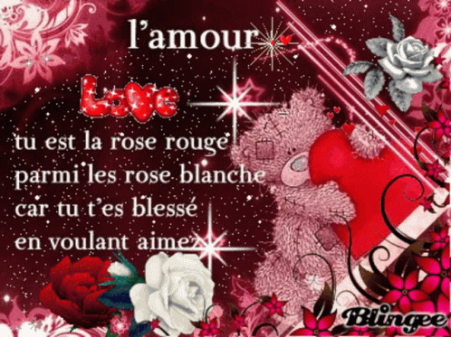 Amour Blingee Poeme Romantique Texte Amour GIF - Amour Blingee Poeme Romantique Texte Amour Love GIFs