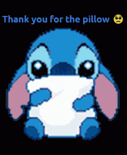 Stitch Thank You For The Pillow GIF - Stitch Thank You For The Pillow GIFs