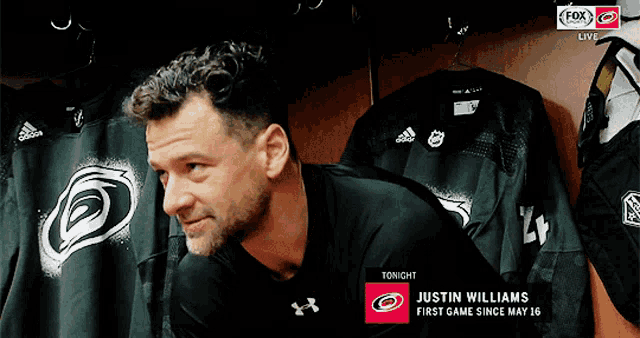 a hockey player named justin williams is on fox