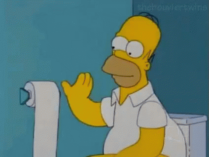 Homero En El Baño GIF - The Simpsons Homer Simpson Tissue Roll GIFs