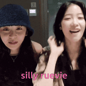 two women are standing next to each other and the words silly ruevie are on the bottom right
