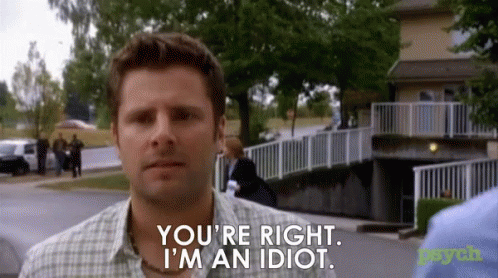 Youre Right Im An Idiot GIF - Youre Right Im An Idiot Idiot GIFs