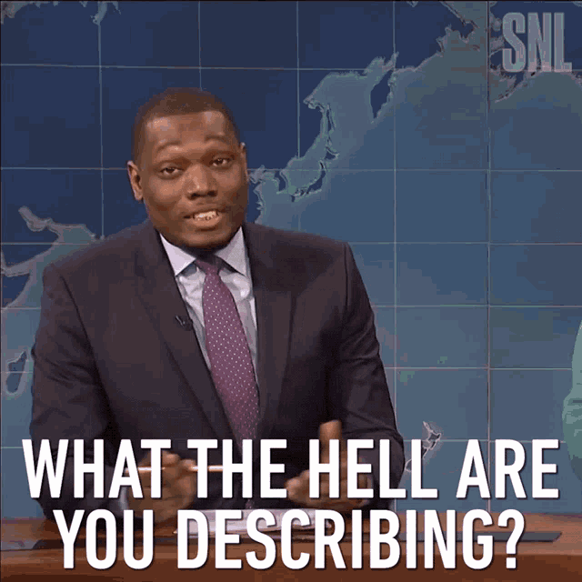 What The Hell Are You Describing Michael Che GIF - What The Hell Are You Describing Michael Che Saturday Night Live GIFs
