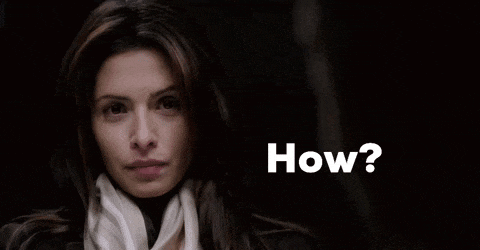 a woman with a scarf around her neck is asking the question " how "