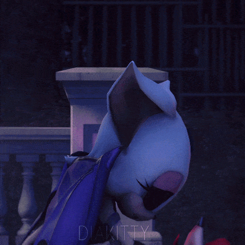 a couple of cartoon characters are hugging each other and the word diakitty is on the bottom left