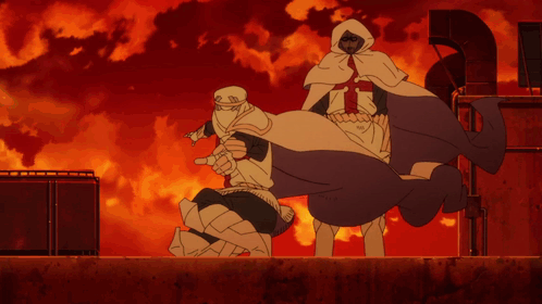 Fire Force Loop GIF - Fire Force Loop White Clad GIFs