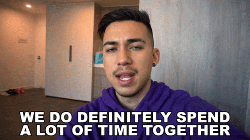 We Do Definitely Spend A Lot Of Time Together Jamie Zhu GIF - We Do Definitely Spend A Lot Of Time Together Jamie Zhu Jamie Zhu Vlogs GIFs