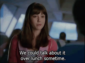 We Could Talk About It Over Lunch Sometime. GIF - Lunch Lunch Date We Could Talk About It Over Lunch GIFs