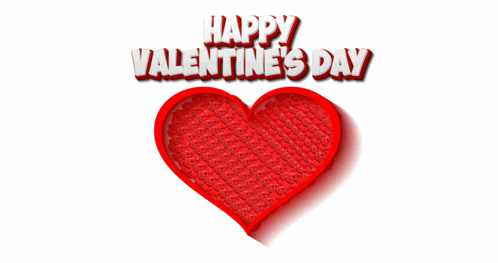 a happy valentine 's day greeting with a red heart