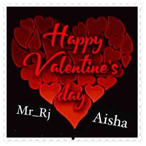 a valentine 's day greeting card with a heart made of hearts and the words `` happy valentine 's day ''