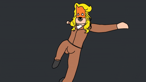 a cartoon of a woman wearing a squirrel mask