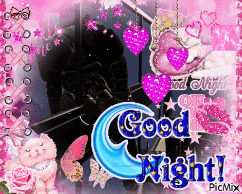 a picture of a man with a gun and the words good night on it