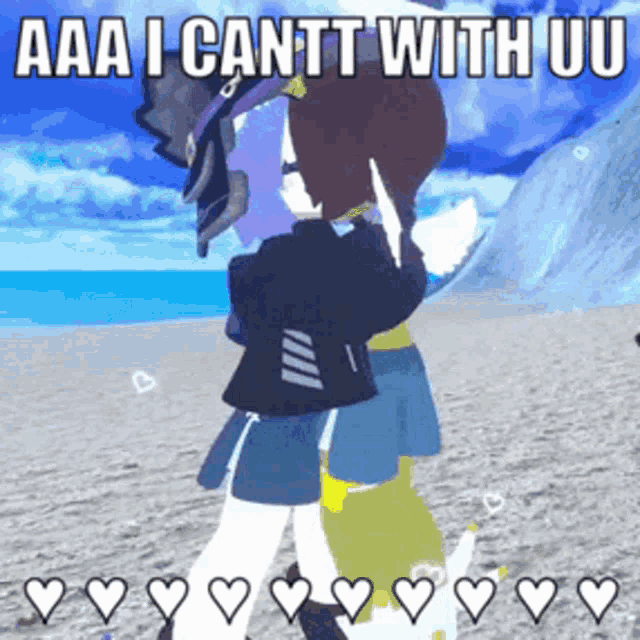aaa i can t with uu is written on a picture