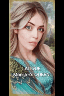 a picture of a woman with the name lalique on it