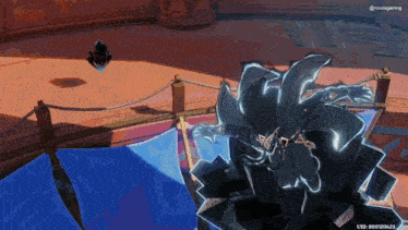 a screenshot of a video game shows a character with a sword in his hand