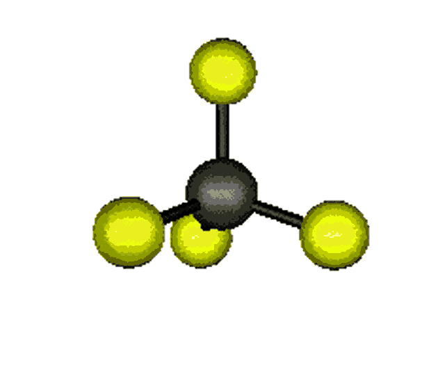 a computer generated image of a molecule with yellow balls