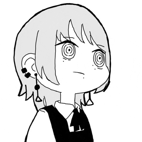 a black and white drawing of a girl wearing a vest and tie