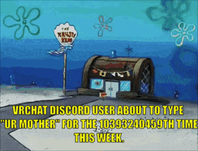 a cartoon of a spongebob house with a sign that says the krabby krab