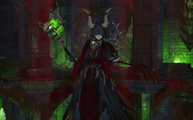 a cartoon drawing of a demon with horns and a hood