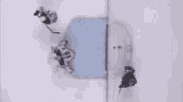 a hockey player with the number 33 on his jersey is jumping in the air