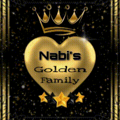 a gold heart with the name nabi 's on it