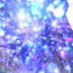 a blue and purple background with a few white dots on it