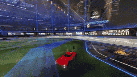 a rocket league game is being played on a computer
