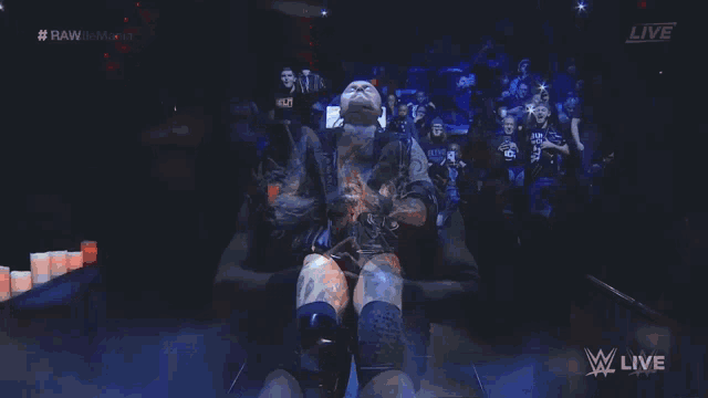 a wrestling match is being broadcast live on wwe