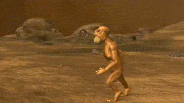 a statue of a monkey with horns on its head