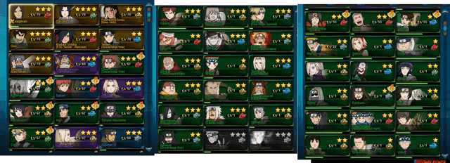 a screenshot of a video game with a lot of characters and stars