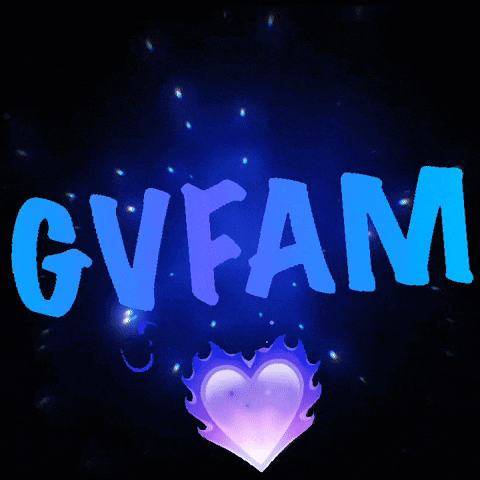 the word gvfam is glowing in the dark