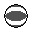 a pixel art illustration of a black and white circle with a circle around it .