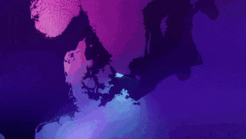 a purple and blue background with a silhouette of a person on it