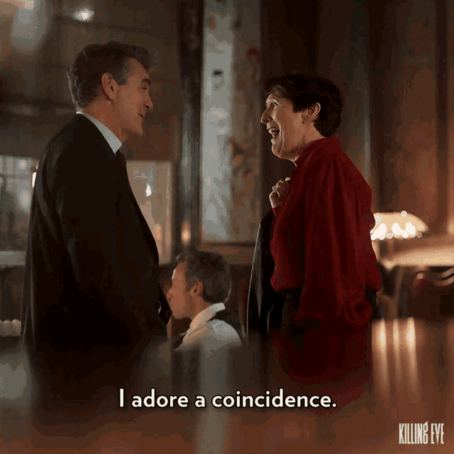 I Adore A Coincidence It Makes Me Feel Im In The Right Place GIF - I Adore A Coincidence It Makes Me Feel Im In The Right Place Fiona Shaw GIFs