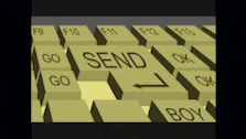 a keyboard with a send key in the middle of it