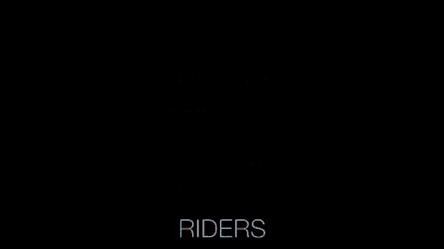 a black background with the word riders in white letters
