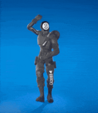 a video game character with a ball on his face and the word vado on his pants